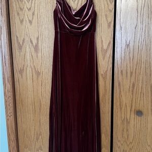 Revelry Strapless Burgundy Dress